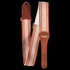 Taylor Academy Jacquard Cotton Strap with Amber Buckle - White/Brown