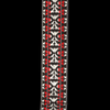 D'Addario Nylon Woven Banjo Strap - Red and Silver Hootenanny