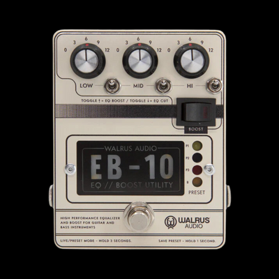 Walrus Audio EB-10 Preamp/EQ/Boost Pedal - Cream