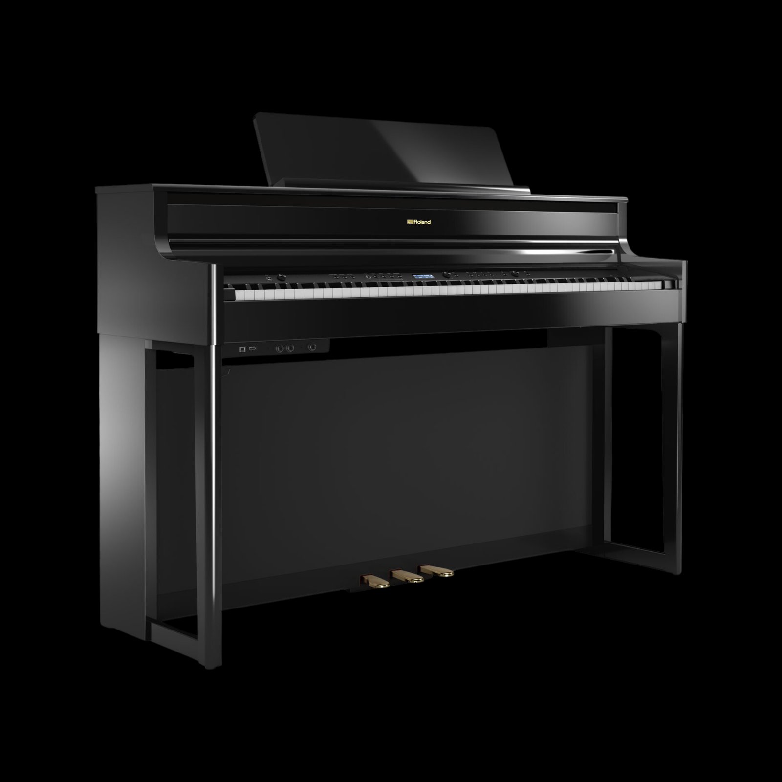 Roland HP704 Home Piano - Polished Ebony