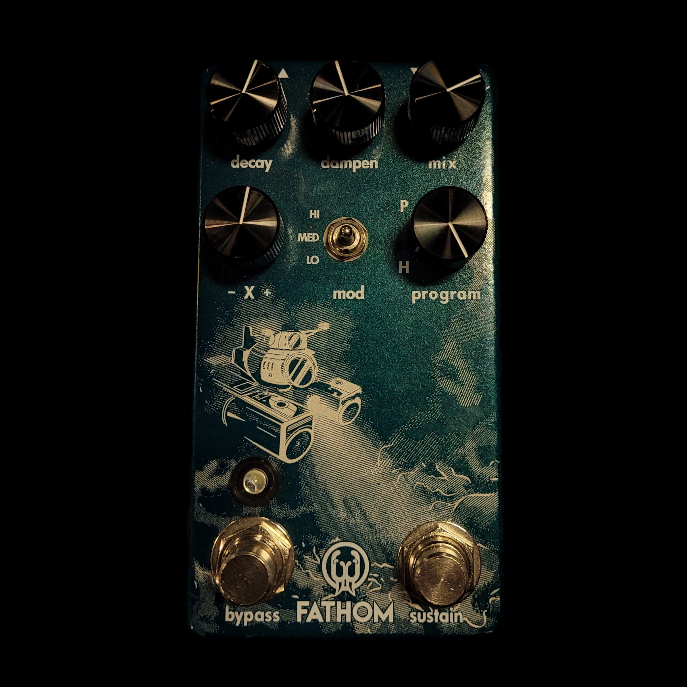 Walrus Audio Fathom Reverb Pedal with One Spot Power Supply