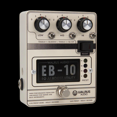 Walrus Audio EB-10 Preamp/EQ/Boost Pedal - Cream