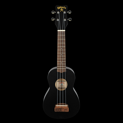 Kohala KT-SBK Tiki Soprano Ukulele - Black