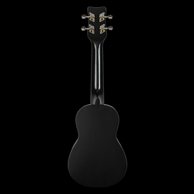 Kohala KT-SBK Tiki Soprano Ukulele - Black