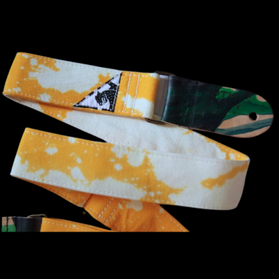 Mother Mary Yellow Bleached Guitar Strap - Palen Music