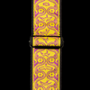 PRS 2.5” Retro Guitar Strap - Fleur, Yellow, Purple Accents