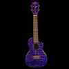 Lanikai QM-PUCEC Quilted Maple Purple Cutaway Electric Concert Ukulele