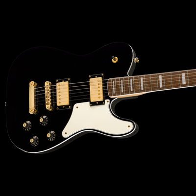 Squier Limited Edition Paranormal Troublemaker Telecaster Deluxe Electric Guitar - Black, Indian Laurel