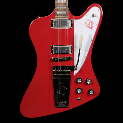 Epiphone 1963 Firebird V Electric Guitar - Ember Red, Maestro Vibrola Incl. Hard Case