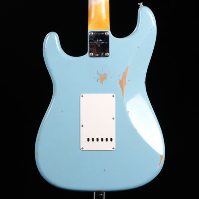 Fender Late-1962 Stratocaster Relic Electric Guitar w/ Closet Classic Hardware - Faded Aged Daphne Blue - Palen Music