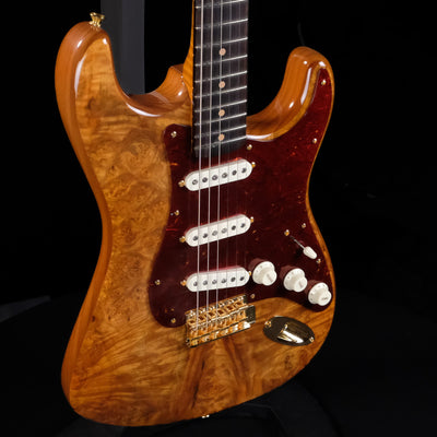 Fender Custom Shop Artisan Maple Burl Stratocaster Electric Guitar - Aged Natural, NOS, Ebony Madagascar Fingerboard - Palen Music