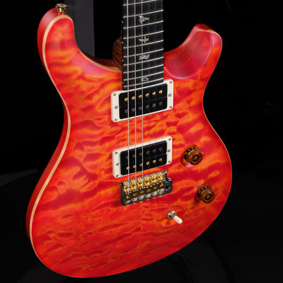 PRS Wood Library Custom 24 Quilted Maple 10 Top Electric Guitar - Blood Orange - Palen Music