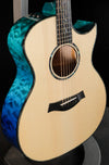 Taylor C14ce B3010 Grand Auditorium, Adirondack Spruce/Quilted Big Leaf Maple - Caribbean Fade Back, Sides, and Neck with Natural Top - Palen Music