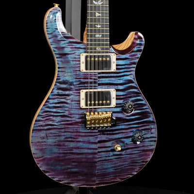 PRS Wood Library Custom 24 10-Top Flame Maple Electric Guitar - Violet (Natural Back)