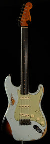 Fender 1960 Stratocaster Heavy Relic - Aged Sonic Blue Over 3-Color Sunburst - Palen Music