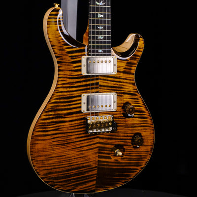 PRS Wood Library Custom 24 Electric Guitar - 10-Top Flamed Maple, Yellow Tiger (Natural Back)