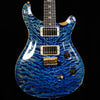 PRS Wood Library Custom 24 Quilt Faded Blue Jean - Natural Back - Stained Neck