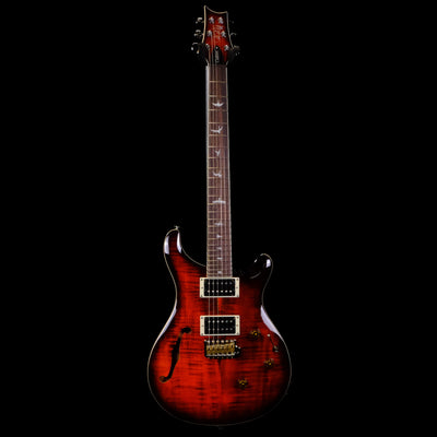 PRS SE Custom 24 Semi-Hollow Piezo Electric Guitar - Orange Tiger Smokeburst