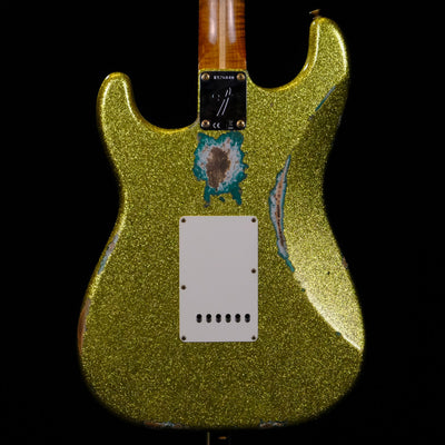 Fender Custom Shop '63 Stratocaster Heavy Relic HH Electric Guitar - Chartreuse Sparkle