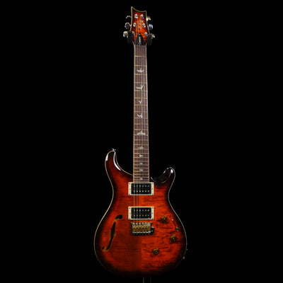 PRS SE Custom 24 Semi-Hollow Piezo Electric Guitar - Orange Tiger Smokeburst