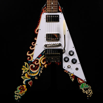 Epiphone Jimi Hendrix "Love Drops" Flying V Electric Guitar - Ebony with Artwork