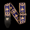 Ernie Ball Jacquard Guitar Strap - Navy Blue and Beige Peace Love Dove