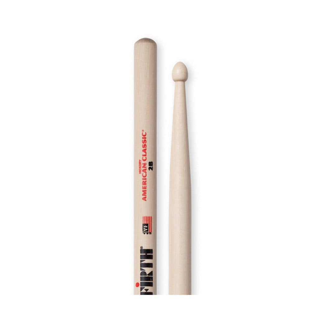 Vic Firth American Classic 2B Hickory Drumsticks (Wood Tip) - Palen Music