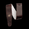 Ernie Ball 2.5" Adjustable Italian Leather Strap with Fur Padding (Chestnut) - Palen Music