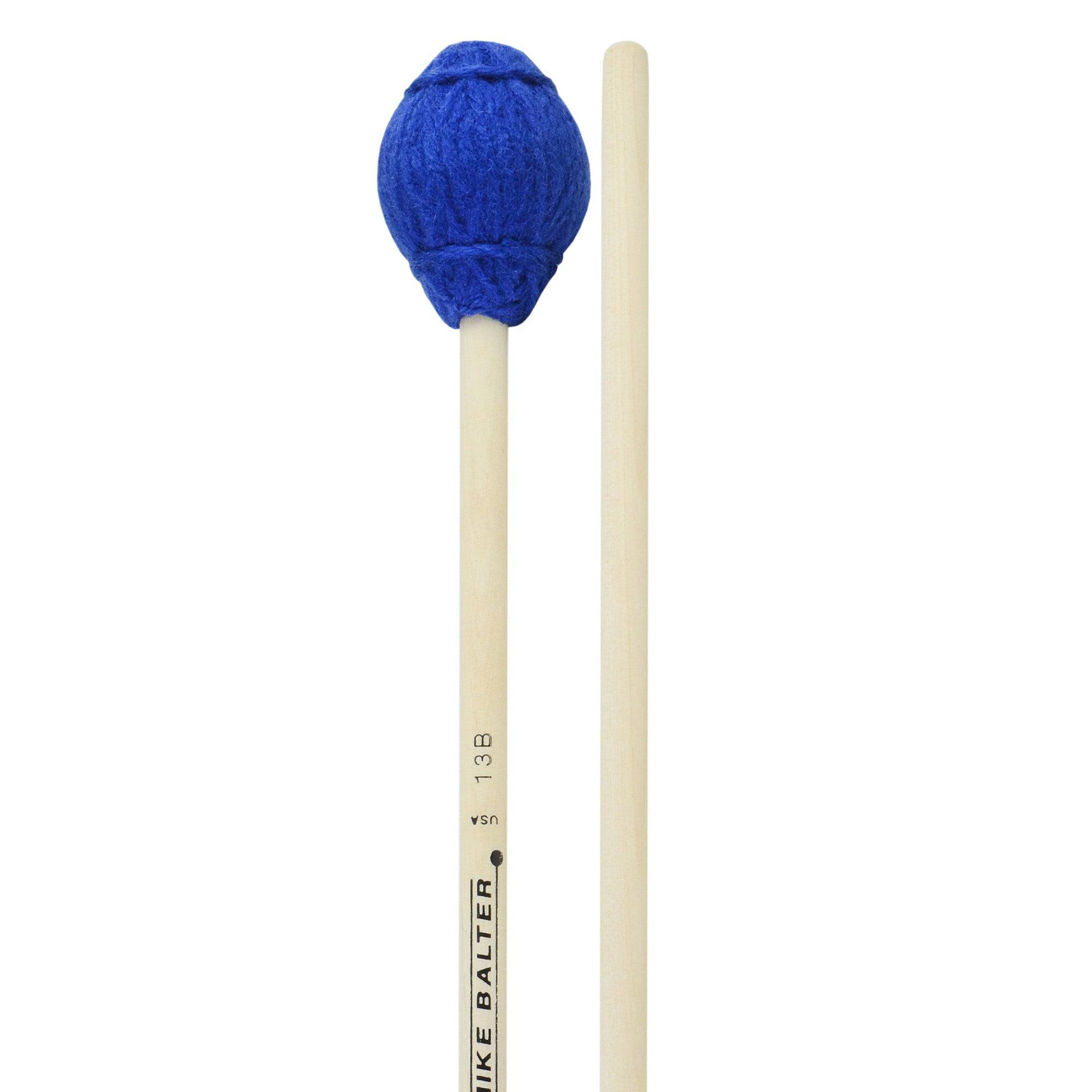 Mike Balter 13BB Blue Yarn Marimba Mallets - Black Birch - Palen Music